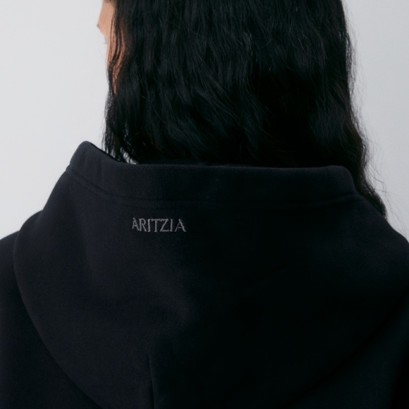 Aritzia Cozy Fleece Perfect Zip Up Hoodie Black Size Small - Picture 9 of 16